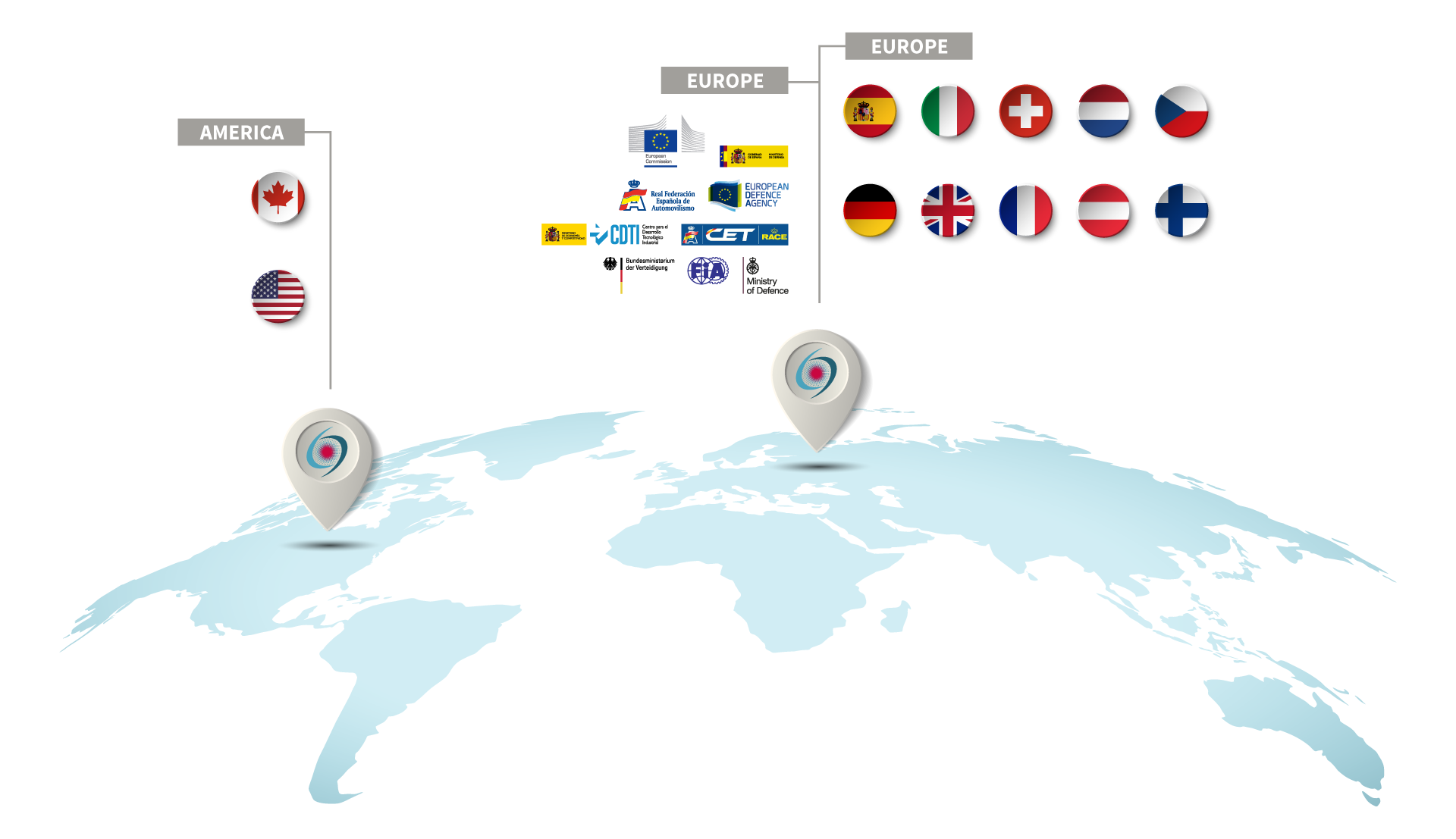 clients and partners worldmap